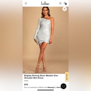 NWOT- lulus white/silver dress